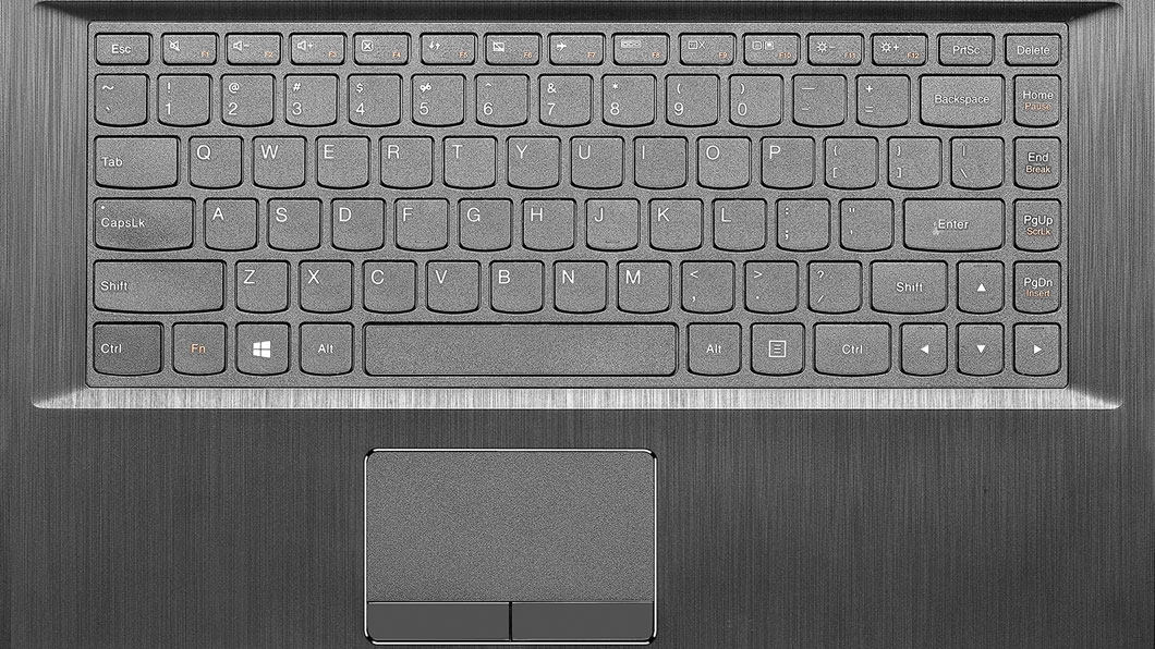Lenovo Z40 overhead view of keyboard