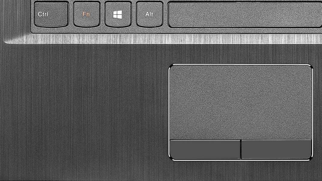 Lenovo Z40 keyboard and trackpad detail