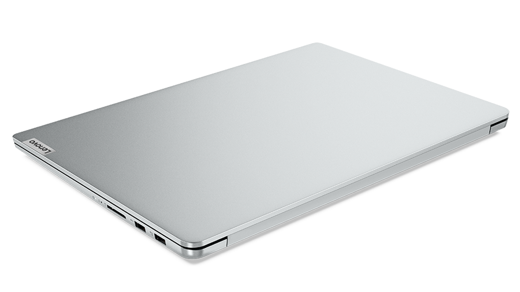 Closed cover of 16 inch Lenovo IdeaPad 5i Pro Gen 7 laptop in Cloud Grey.  