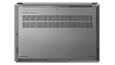 Bottom side of 16 inch Lenovo IdeaPad 5i Pro Gen 7 laptop in Storm Grey.