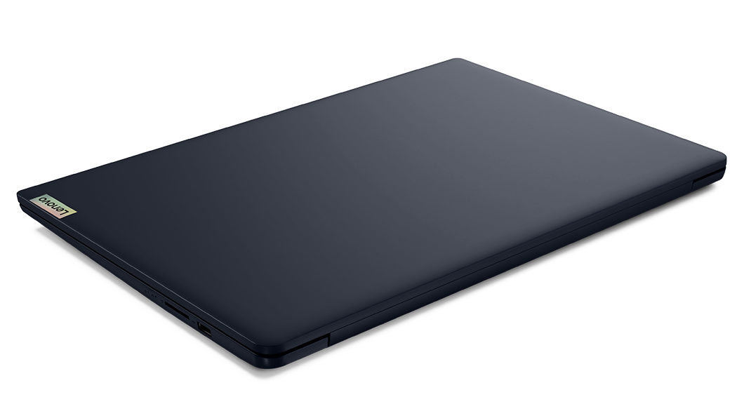 Vue du capot supérieur du portable IdeaPad 3i Gen 7 coloris Abyss Blue