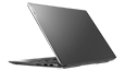 Rear view of 16 inch Lenovo IdeaPad 5 Pro Gen 7 laptop open 70 degrees, angled to show right-side ports. 