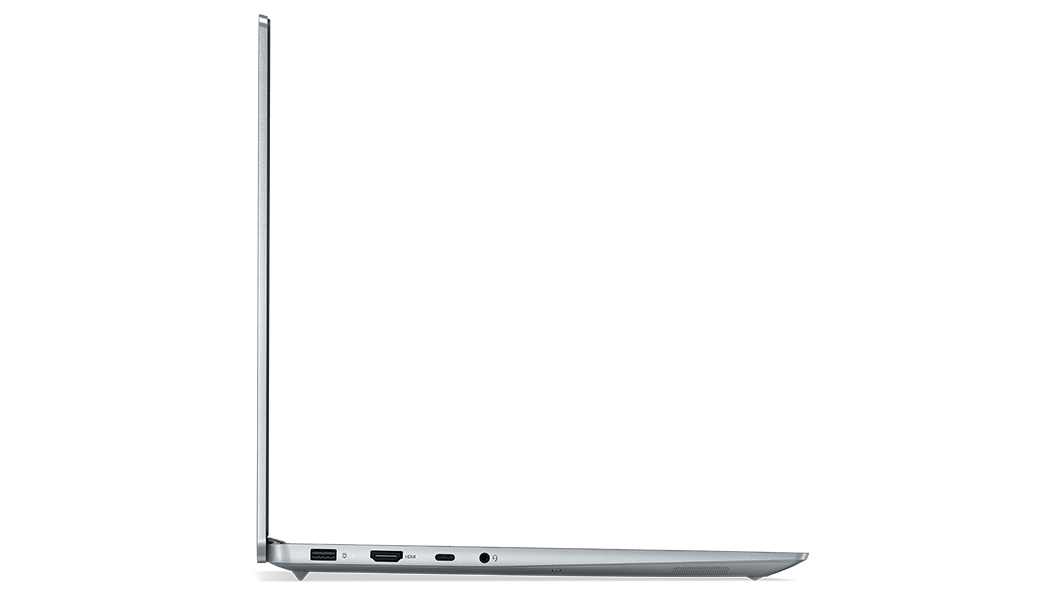 IdeaPad 5 Pro Gen 6 (16 tuumaa, AMD) Cloud Grey vasemmalta sivulta kuvattuna
