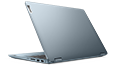 Thumbnail of Lenovo IdeaPad Flex 5 Gen 7 (14” AMD) 2-in-1 laptop—¾ right rear view, laptop mode, lid partially open