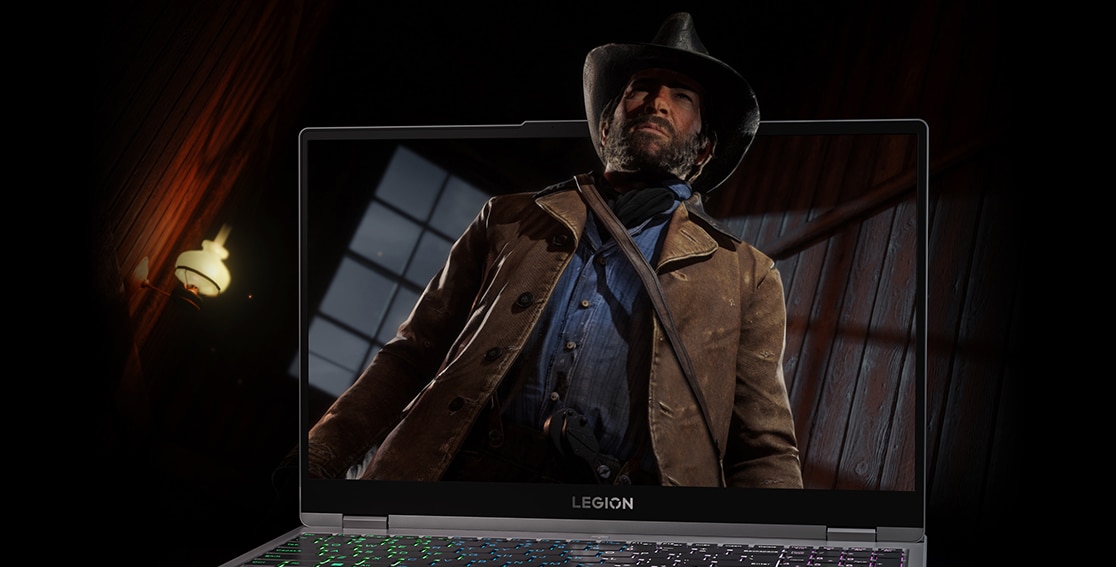 Legion 5 Gen 7 (15″ AMD) with “Red Dead Redemption” on screen