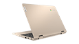 Lenovo IdeaPad Flex 3i Chromebook (11) rear angled view in Almond color
