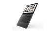 Thumbnail: Right-side angle of Lenovo 300e Chromebook Gen 3 2-in-1 open 180 degrees.