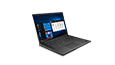 Station de travail mobile Lenovo ThinkPad P1 Gen 4 ouverte de 90 degrés, inclinée pour afficher les ports du côté gauche.