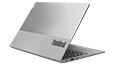  Thumbnail: Rear view of Lenovo ThinkBook 13s Gen 4 laptop dual-tone top cover in Cloud Grey, open 80 degrees, angled to show left-side ports and small bit of keyboard.