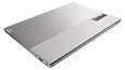 Thumbnail: Closed, dual-tone book-like cover on the Lenovo ThinkBook 13s Gen 4 laptop in Cloud Grey, angled to show left front corner with side ports.
