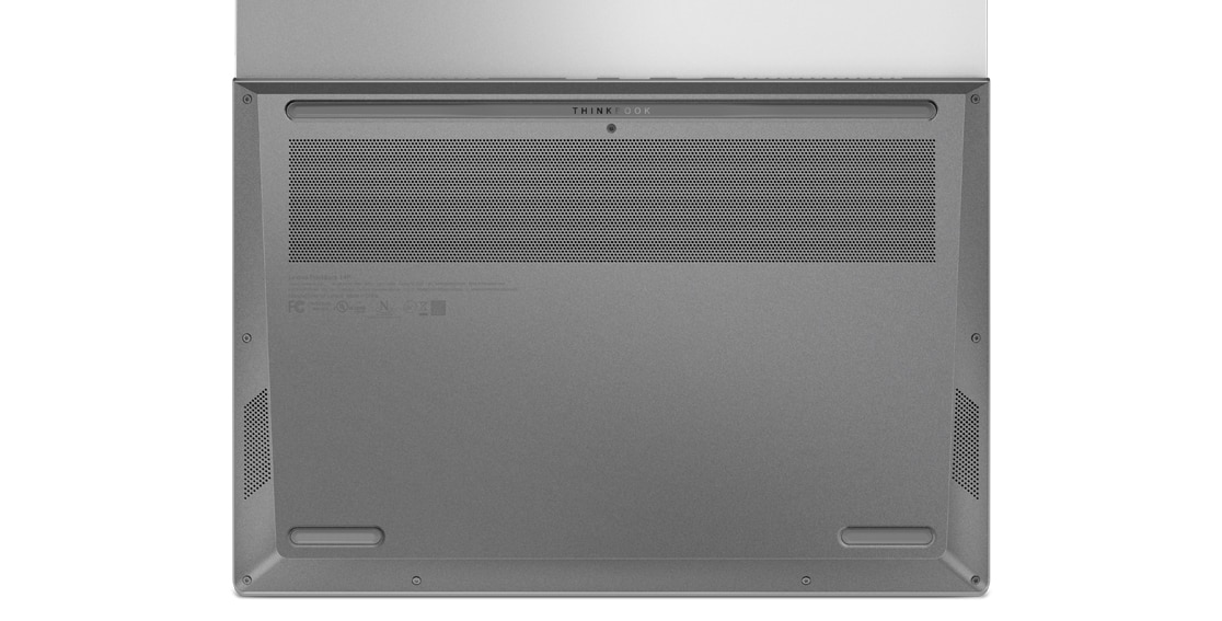 View from above of the rear cover of ThinkBook 14p Gen 3 (14