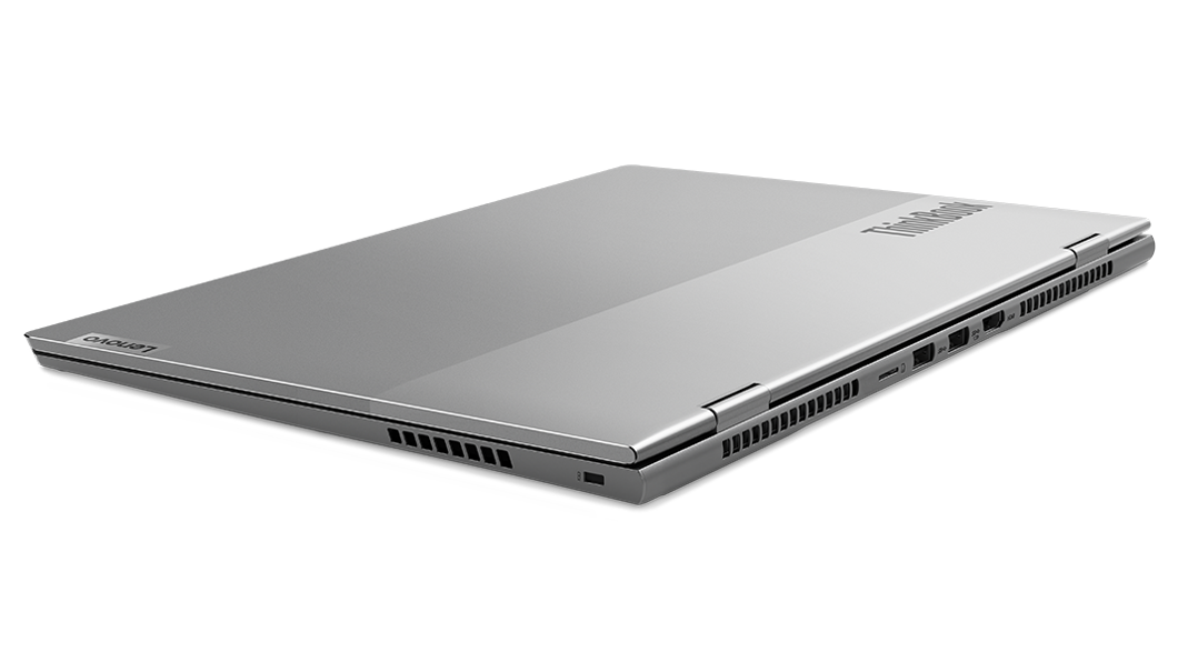 Rear facing left side view of ThinkBook 14p Gen 3 (14