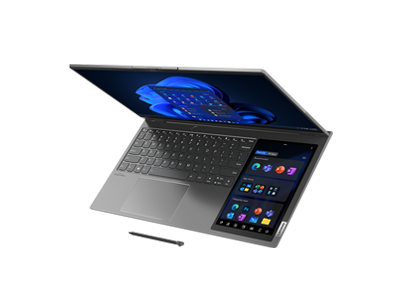 Thumbnail: Front-facing Lenovo ThinkBook Plus Gen 3, showing ultrawide main display