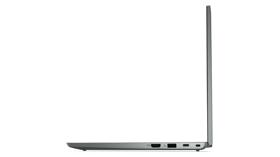 Laptop ThinkPad L13 3ra Gen (13”, Intel) mirando hacia la izquierda, vista de perfil lateral