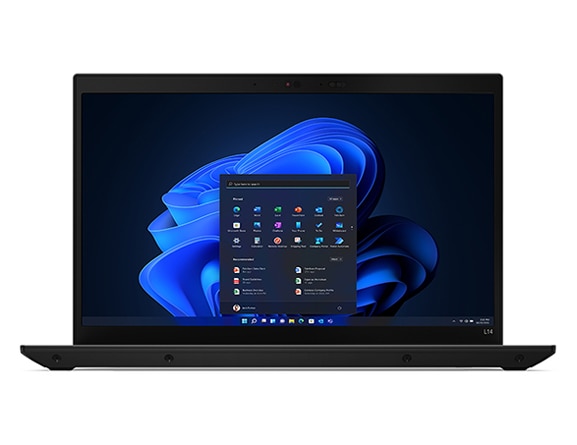 Lenovo ThinkPad L14 Gen 3 laptop with focus on Windows 11 Pro on the 14 inch display. 