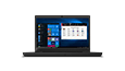 Thumbnail of Lenovo ThinkPad P15v mobile workstation—front view, with display showing Windows menu and app launcher