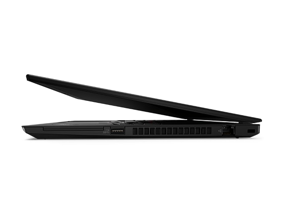 ThinkPad T14 (14″ Intel) Right profile view with top slightly open