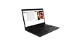 ThinkPad T14 (14 » Intel) Vue avant à angle droit, article de journal à l’écran