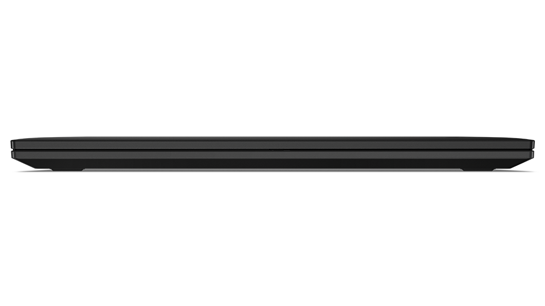 Vista trasera desde arriba de ThinkPad T14s (AMD de 14 in), abierta plana 180 grados, que muestra las cubiertas delantera y trasera