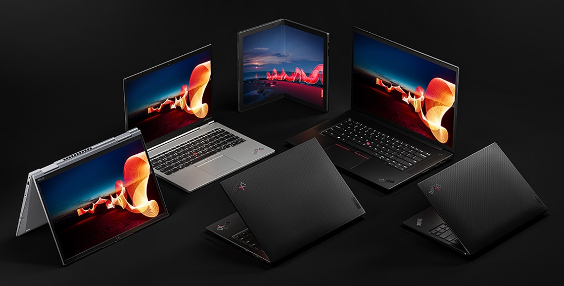 Lenovo ThinkPad X1 Series, including laptops, 2-in-1 convertibles, and foldable PCs.