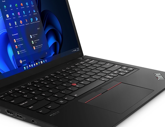 Cropped left side view of ThinkPad X13 Gen 3 (13