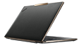 Rear view of the Lenovo ThinkPad Z13 laptop showcasing top cover in Bronze with Black Recycled PET Vegan Leather.