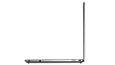 Super-thin right-side profile of Lenovo ThinkPad Z13 laptop open 90 degrees.