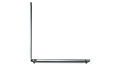 Super-thin left-side profile of Lenovo ThinkPad Z13 laptop open 90 degrees.