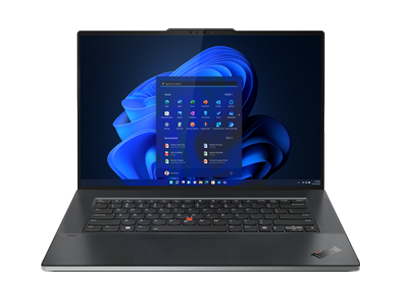 Front-facing Lenovo ThinkPad Z16 laptop. 
