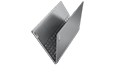 Yoga 9i Gen 7 in Storm Grey, in laptop mode, facing upward