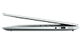 Right-side view of Yoga Slim 7 Pro Gen 7 (14″ AMD) laptop, partly opened, showing ports & power button