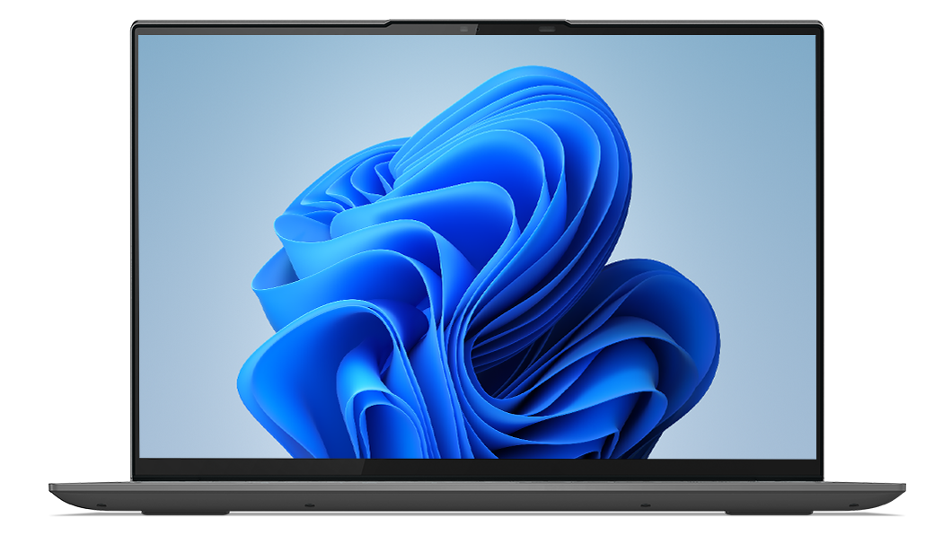 Vista frontal del portátil Yoga Slim 7i Pro de 7.ª generación, con la pantalla visible