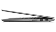Yoga Slim 7i Pro Gen 7 laptop slightly open, facing left, showing side ports
