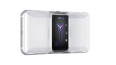 Lenovo Legion Phone Duel 2 in Titanium White, rear view facing left and horizontal