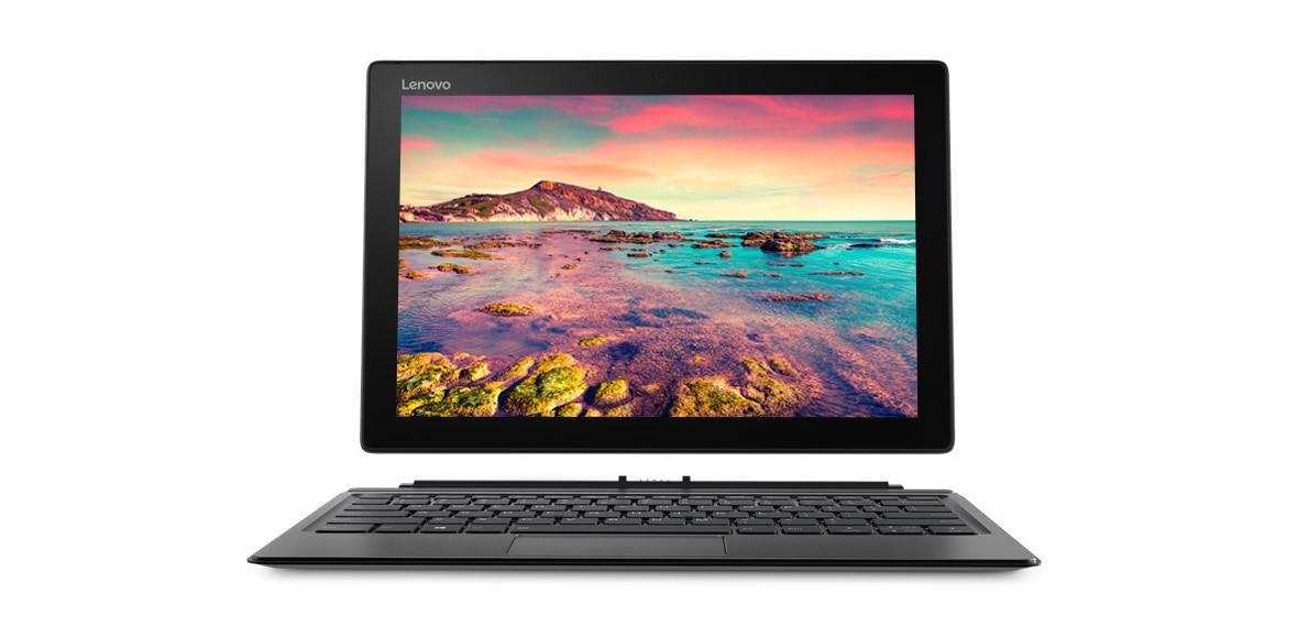 Lenovo IdeaPad Miix 520 2-in-1 - Front-facing shot with the brilliant 12
