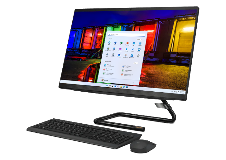 Lenovo IdeaCentre AIO 3 (24'') Front Angle View with Keyboard
