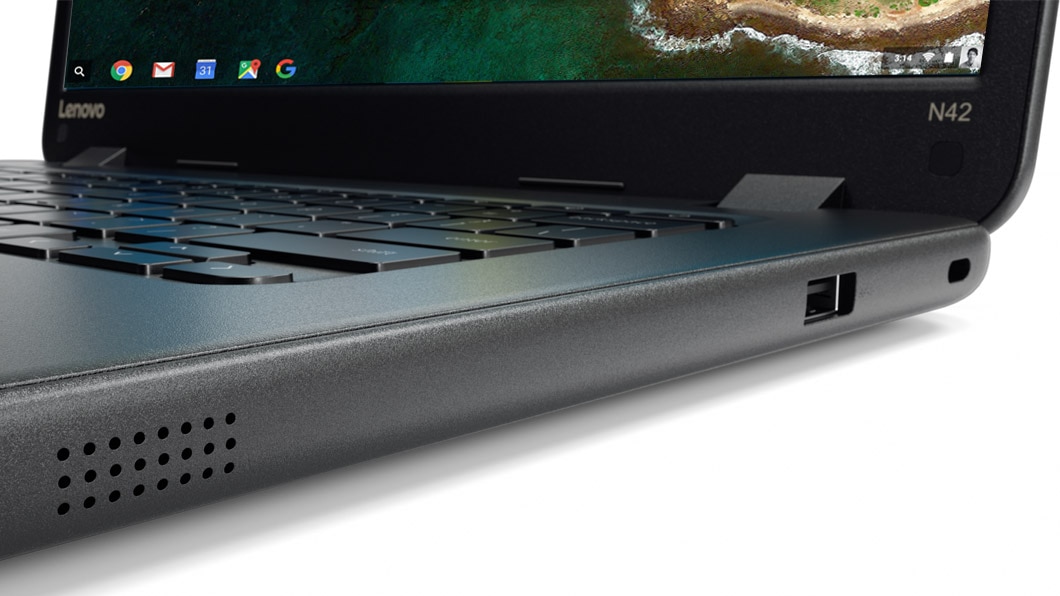 Lenovo N42 Chromebook, right side port detail