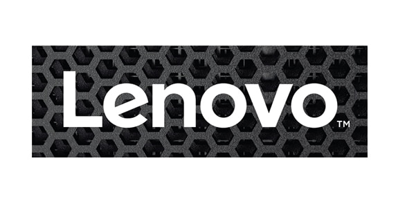 Lenovo Logo White Text with Dark Background