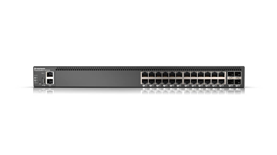 Lenovo RackSwitch G7028 Front View