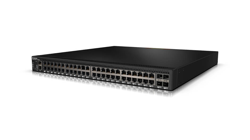 Lenovo RackSwitch G7052 Front Left Side View