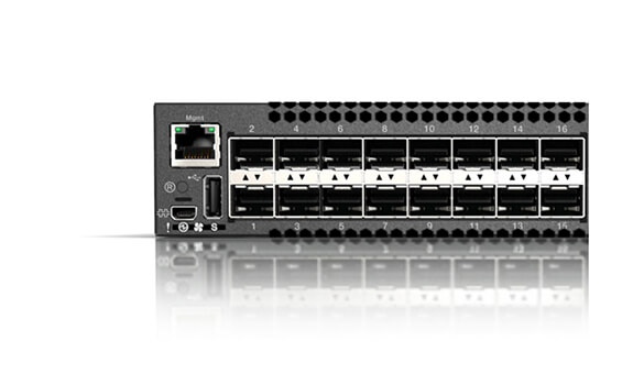 Lenovo RackSwitch G8272 Front Detail View of Ports