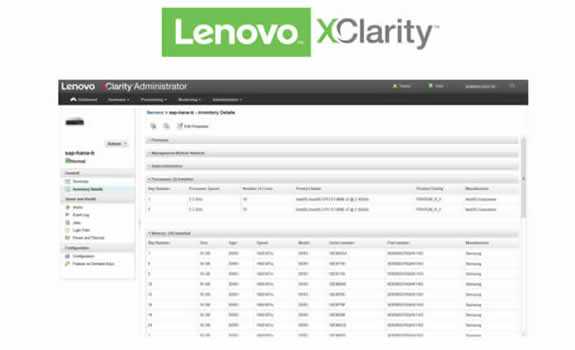 Lenovo Flex System x480 X6 Lenovo Clarity Application