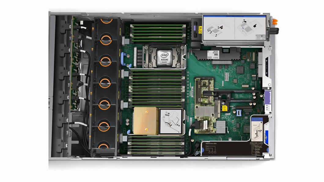 Lenovo System x3650 M5 Internal View