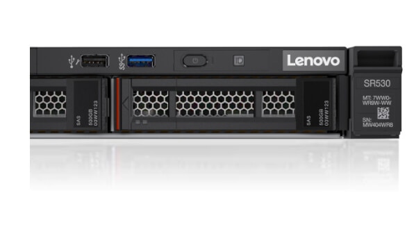 Lenovo ThinkSystem SR530 View of Ports and Drives
