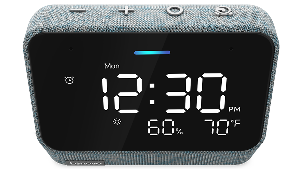 Sisäänrakennetulla Alexalla varustettu Lenovo Smart Clock Essential