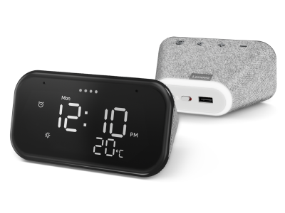 Lenovo Smart Clock Essential front and back view