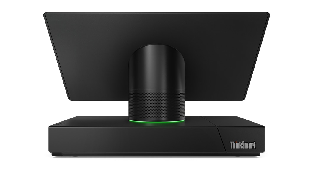 ThinkSmart Hub 500 with the screen rotated to the rear