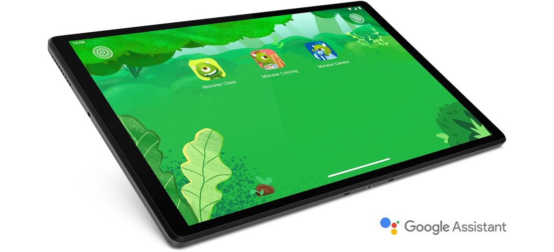 Side view of Lenovo Smart Tab M10 FHD Plus (2nd Gen) showing display screen
