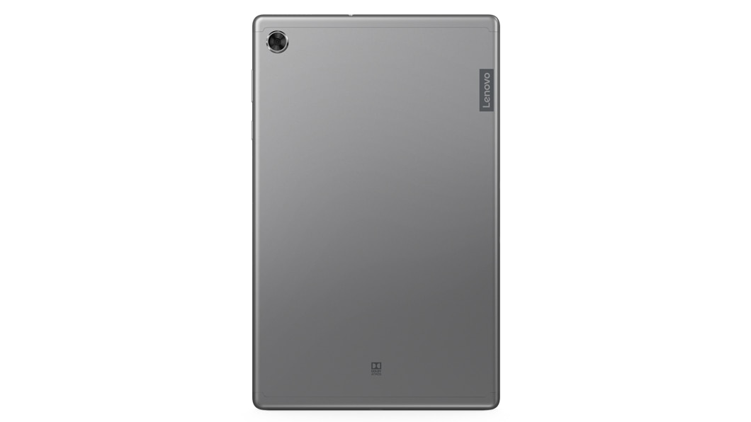 Skjermen på Lenovo Smart Tab M10 FHD Plus (2. generasjon) i stående modus, sett bakfra