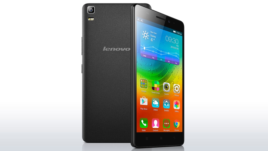 Lenovo Smartphone A7000 Back and Front